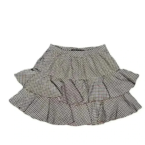 Papermoon Geometric Tiered Ruffled Mini Skirt Size L - Picture 1 of 6
